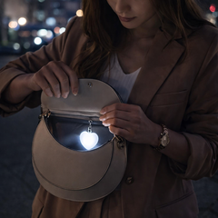 Heart-Shaped Automatic LED Purse Light Keychain