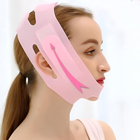 V Shape Face Lift Belt – Silicone Facial Slimming & Chin Reducer ✨💆‍♀️