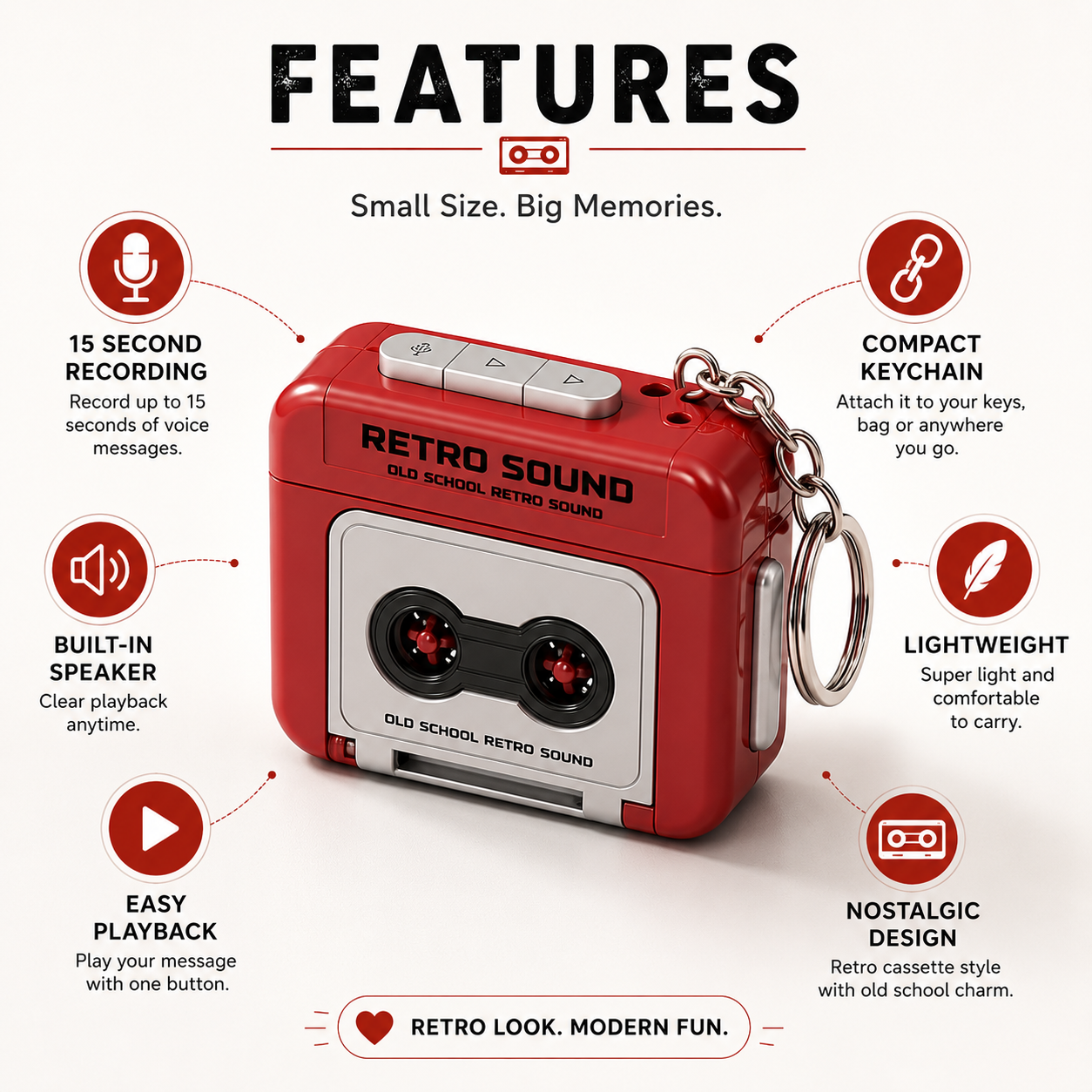 RetroBeat™ Keychain