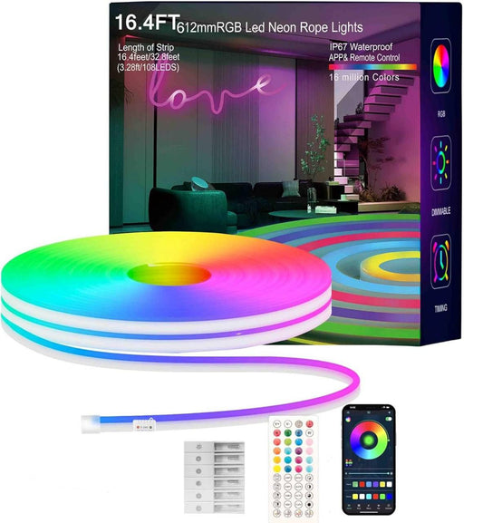 5 Meter Smart Neon Strip Lights | Neon Rope Lights