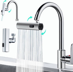 3 Mode Kitchen Waterfall Faucet – 360° Swivel Extender for Easy & Splash-Free Cleaning 🚰✨